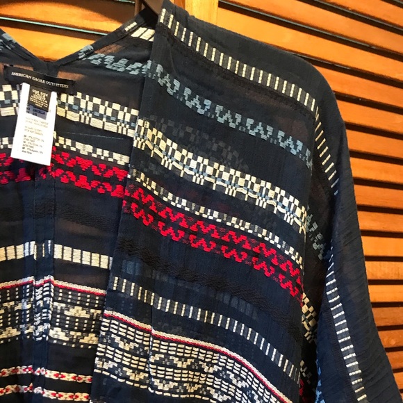 American Eagle Outfitters Aztec Design Kimono - Picture 4 of 9